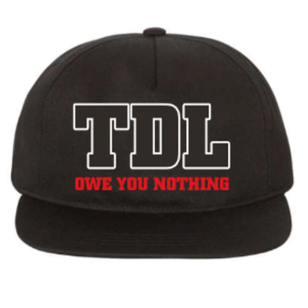 The Dividing Line "TDL" Snapback Hat - Black