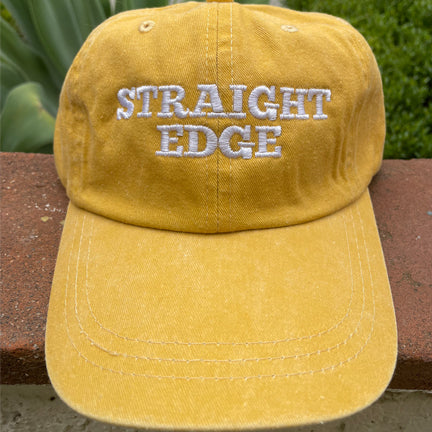 Straight Edge Dad Hat - Mustard Yellow